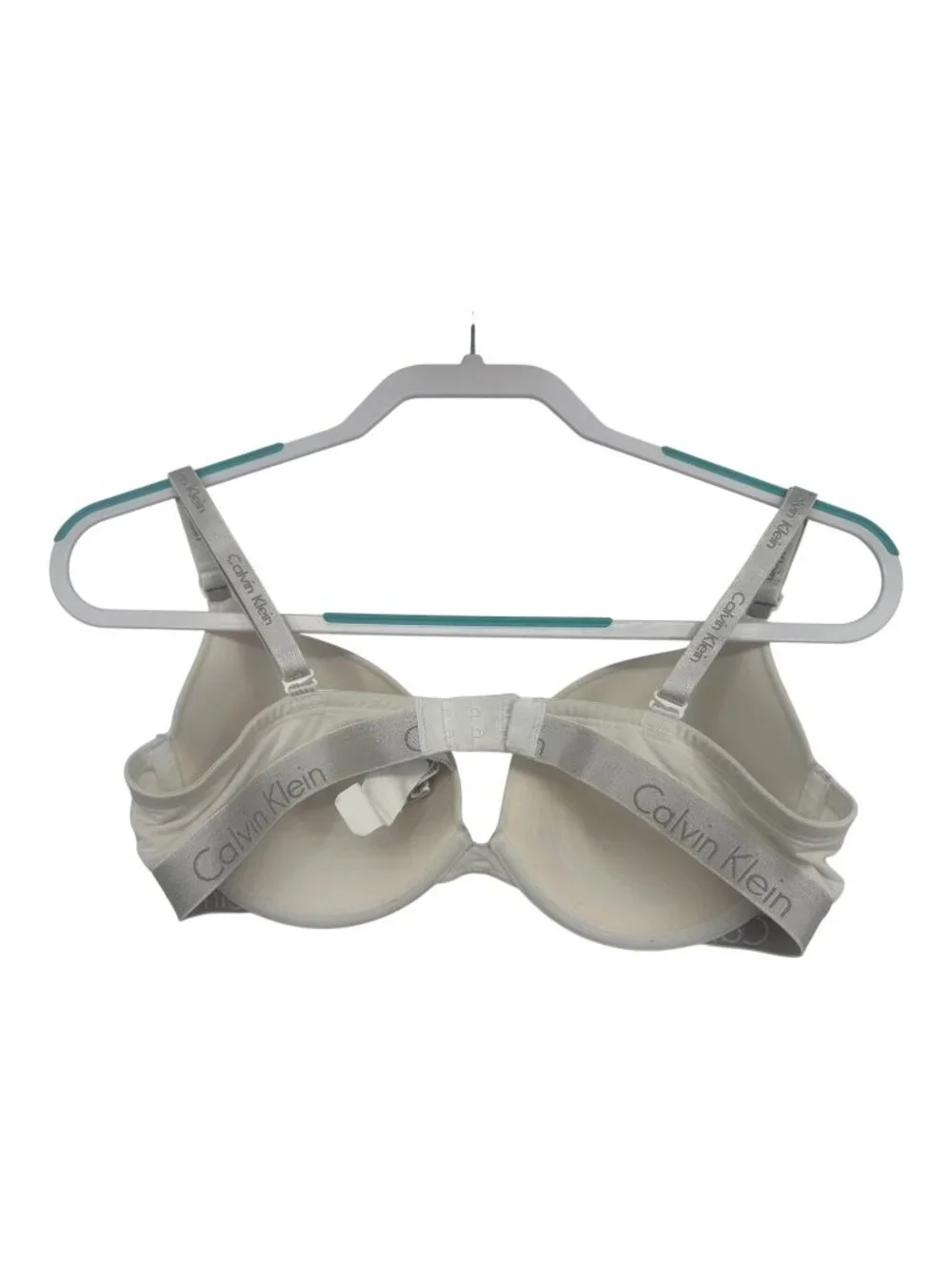 Calvin Klein T-Shirt Bra 36C Ivory Carousel Contour Underwire Lightly Padded